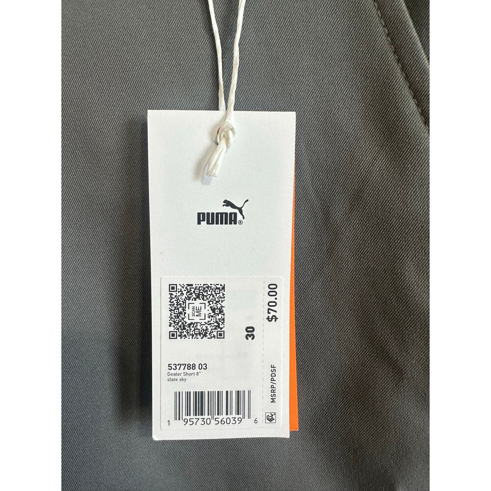 Puma NWT Dealer 8” Shorts Golf Gray Men’s Sz 30 Active Athletic - Picture 4 of 9